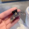 Pinza Lateral Pequeña para el Cabello Incrustada de Diamantes Estilo Lujo Ligero, Pinza Pequeña de Cristal Elegante y de Gama Alta, Pinza para el Cabello Elegante, Pinza para Recogido a Medio Lado