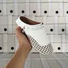 Mules de Punta Abierta para Mujer para Uso en Exteriores, Moda Verano 2025 Versátiles Slip-On Sandalias Caladas con Patrón Tejido
