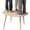 Juego pequeño de mesa y sillas redondas de acero al carbono simple para ocio en balcón, mesa de discusión, área de descanso, mesa de comedor para cafetería de té con leche al aire libre