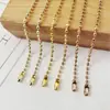 Cadena de bolitas de metal de hierro de 2.4 mm cadena de bolitas dorada amarilla oro claro oro KC accesorios para manualidades cadena para etiqueta de bolsa de zapatos