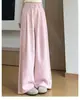 Pantalones de traje anchos para mujer color crema, estilo fino primavera-verano 2026, suaves y casuales, de cintura alta, con caída, pierna recta, pantalones Yamamoto