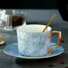 Juego de Tazas de Café de Cerámica de Lujo para Mujer, Exquisito Hueso de China de Gama Alta, Caja de Regalo de Alto Valor, Regalo para Casa Nueva