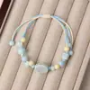 Pulseras de Cerámica Jingdezhen, Joyería Minimalista de Nicho Estilo Chino Nuevo, Joyería de Cuerda Tejida a Mano Estilo Xizang para Estudiantes para Puestos de Mercado