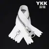Zíper YKK Nº 5 Metal Cobre Branco Fechado para Calças, Bolsas, Bolsos, Artigos de Couro, Cabeça Autotravante YKK, Alta Qualidade, em Estoque