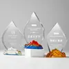 Troféu de Cristal Irregular Geométrico Criativo com Pentagrama, Medalha de Prêmio, Troféu de Honra Comemorativa de Prêmio Corporativo