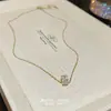 Exquisita Cadena para Clavícula con Colgante de Circonita Ultra Brillante de Cintura Pequeña, Lujo de Diseño de Nicho, Moda Transfronteriza, Collar de Acero de Titanio, Venta al por Mayor