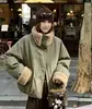 Chaqueta Gruesa de Doble Cara Estilo Coreano con Felpa Adicional Otoño/Invierno Ropa de Trabajo de Alta Gama Nueva Suelta Cálida Acolchada de Algodón Ropa de Algodón para Mujer