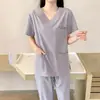 Bata Quirúrgica, Traje de Quirófano, Ropa de Trabajo para Médico, Traje de Quirófano de Manga Corta, Traje de Quirófano Específico para Odontología, Bata Quirúrgica Elástica para Mujer, Para Hombre
