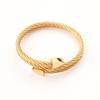 Pulsera europea y americana simple de acero inoxidable de doble cabeza triangular multicapa de alambre de acero, superventas de AliExpress, pulsera punk de acero titanio