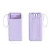 Fonte de Alimentação Móvel Portátil de 10000 mAh Vem com Power Bank de Display Digital de Quatro Fios Design com Cordão