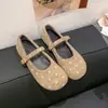 Sapatos baixos versáteis, estilo Mary Jane de bico fino 2026, design de bolinhas estilo coreano, nova coleção de outono