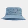 Sombrero de pescador de mezclilla de color sólido para hombre, estilo japonés, artístico, con perforación en caliente, moderno, para verano y exteriores, protector solar.