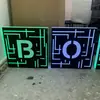 Letrero LED Iluminado Feliz Cumpleaños Acrílico Publicitario Accesorios de Bar Letrero de Mano