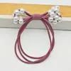 Elástico de Cabelo Simples Estilo Coreano com Múltiplas Camadas de Pérolas, Corda de Cabelo Trançada Feita à Mão, Argola de Cabelo com Laço, Elástico de Cabelo Versátil para Mulheres, Elástico