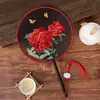 Ventoinha Redonda de Bordado Dupla Face de Suzhou com Borda Envolvida em Seda, Ventoinha Especial para Dança Hanfu Estilo Antigo Cheongsam, Ventoinha Artesanal Clássica