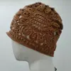 2026 Nuevo Gorro de Ganchillo Fino Hecho a Mano Estilo Japonés para Mujer, Gorro de Cabeza de Encaje Floral de Moda para Primavera y Verano