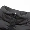 Chaleco de plumas, chaqueta de invierno cálida para exteriores, engrosado, con múltiples bolsillos, unisex, casual, versátil, color liso, bolsillos grandes