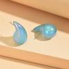 Pendientes de gota de agua de color mágico de Amazon, nuevos, diseño de pendientes, personalidad sencilla, pendientes coreanos, joyería para las orejas para mujer.