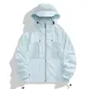 Ropa de Protección Solar para Hombres para Túnel de Viento, Transpirable, No Sudorosa, Sensación de Hielo, Ropa de Protección Solar Amigable con la Piel, Ropa Ligera para la Piel de Estilo Montañero para Exteriores de Verano para Mujeres