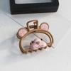 4,7cm Urso de Liga Pequeno Grampo de Cabelo Popular na Internet Mesmo Estilo Grampo Simples Presilha de Cabelo Japonesa de Alta Qualidade Grampo Lateral Acessórios de Cabelo para Mulheres
