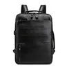 Mochila Mochila para Hombre Casual Simple de Negocios para Computadora de Cuero Moda Mochila Escolar para Estudiante de Secundaria y Universidad Marca de Moda