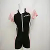 Popular traje de baño de una pieza para mujer, estilo deportivo conservador, talla grande, disimula el abdomen, adelgazante, adecuado para aguas termales y la playa, con mangas cortas y parte inferior de corte plano, venta al por mayor