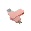 Venta al por mayor de fábrica USB Flash Drive Ecológico y Biodegradable de 32 GB Hecho de Paja de Trigo, Giratorio, Doble Uso para Teléfonos Móviles y Computadoras, USB Flash Drive de Madera