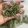 Suministro de transmisión en vivo material de Qinghai anillo de torsión de jade Hetian hebilla de anillo de torsión anillo de correr estándar de producto de jade Hetian DIY hecho a mano rosquilla de jade Hetian