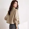 Chaqueta de Trabajo Fina de Color Sólido 2026 Primavera y Otoño Holgada Corta Casual Versátil Transpirable Camisa con Protección Solar