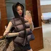 Novedad Otoño/Invierno 2026 Chaleco de Algodón Acolchado con Capucha de Moda Estilo Coreano para Mujer como Ropa de Abrigo Cálida
