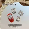 Joyería de Circonita de Alta Calidad, Decoraciones Apiladas de Diamantes para Uñas, Diamantes Irregulares Deslumbrantes con Forma de Cubo de Azúcar Transparente para Decoración de Uñas