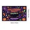 Tela de Fondo Nueva Transfronteriza para Halloween con Decoraciones de Calaveras para Montaje de Ambiente de Fiesta y Carnaval, Tela Colgante, Banderines Colgantes, Banderas