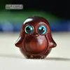 Madera Arcoíris Lindo Pingüino Pequeño Pieza de Juguete Palo de Rosa Sándalo DIY Colgante para Llavero de Teléfono Móvil Colgante