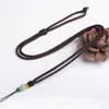 Collar de Cuerda con Colgante al por Mayor Cuerda Delgada Ajustable Cordón para Colgante Cuerda de Jade Tejido a Mano Colgante de Cristal Cordón para Joyería de Cinabrio