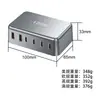 Cargador de Escritorio Nuevo de 120W 4C2A Cargador de Nitruro de Galio Pd 120W Popular Transfronterizo Adaptador de Escritorio de 6 Puertos