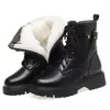 Botas Martin Mujer 2026 Invierno Más Terciopelo Suela Gruesa Botas de Nieve Fondo Plano Botas de Mujer Botas de Algodón Botas Cortas Cálidas Zapatos de Cuero Peludo
