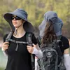 Sombreros de verano transfronterizos europeos y americanos para mujer, sombreros de pescador de ala ancha para montañismo, sombreros de protección solar para viajes de verano, sombreros de sol para exteriores