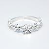 Anillo de Plata Nalan S925 Flor Pequeña Ajustable Anillo Abierto Moda Viajero Anillo de Cola Joyería J0355