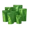 Bolsas autosoportantes de ziplock de colores aluminizadas Bolsas selladas con cremallera mate esmerilada Bolsas de empaque para té y snacks Bolsas para comida de perro Venta al por mayor