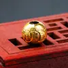 Venta al por mayor Accesorios de joyería DIY chapados en oro real Cuentas sueltas Pulsera de oro arena vietnamita Accesorios de cuentas redondas esmeriladas
