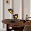 Lámpara de Mesa de Noche Mágica Artística de Cáscara de Coco para Dormitorio, B&B, Decoración de Cafetería, Luz Única de Atmósfera de Llama Vintage