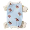 Macacão de urso para pet de quatro estações, pijama, roupa de casa para cães e gatos de pequeno e médio porte, roupa de quatro patas para cachorro