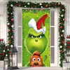 Cubierta de Puerta de Tela Elástica Cubierta de Puerta de Navidad Alegre Transfronteriza Tapiz Fondo de Tela de Regalo de Papá Noel para Fiesta Festiva