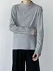 Camisa Henley Masculina com Textura Japonesa 2026 Manga Longa Masculino Primavera Outono Nova Listras Verticais Gola Alta Casual Versátil Masculino