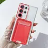 Funda de Teléfono tipo Cartera de Tarjetas 2 en 1 de Gelatina para Samsung S24ULTRA Tendencia S23ULTRA Agujero Fino S22U