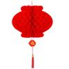 Linternas Redondas de Papel Nido de Abeja de Plástico para Bodas y Celebraciones, Linternas de Papel Rojo Engrosado en una Guirnalda para Decoraciones de Festival de Primavera y Año Nuevo