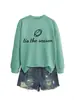 É a estação Amazon eBay site independente moda, única, versátil moletom esportivo feminino outono e inverno