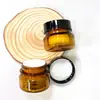 Fábrica de Origen Botella de Subempaqueado Color Marrón de 20g Botella de PET Semitransparente Marrón Claro de 50g para Crema Facial, Contorno de Ojos y Cosméticos
