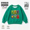 Moletom de Manga Longa para Meninos Plantas vs. Moletom com Forro de Lã Zumbis para Crianças Outono/Inverno Roupa Base para Estudantes