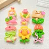 Accesorios de Resina Brillante Dibujos Animados Niñas Felices DIY Horquilla Cuerda para el Cabello Colgante Material de Decoración para Carcasa de Teléfono Móvil Venta al por Mayor